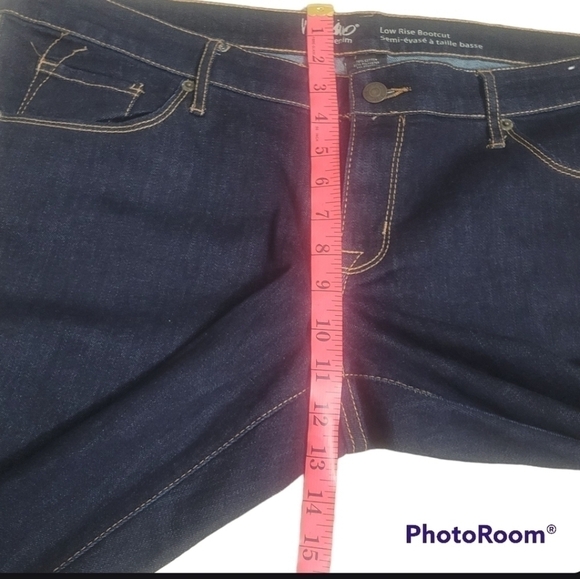 Mossimo Denim-low rise boot cut Jeans blue in size 16/33L - Picture 11 of 11